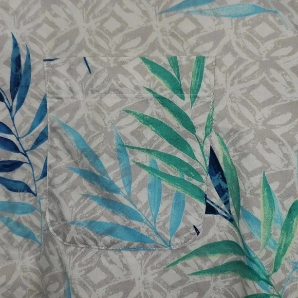 Caribbean Mens Sz L Washable Hawaiian Button Down Shirt - Picture 6 of 11